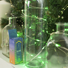 Гирлянда "Нить", 3 м, "Роса", LED-30-6V, (LR2032 2 шт.в комплекте), 1 режим, серебристая нить, свечение зелёное - Фото 2