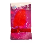 Повязка на голову, с пером, красная - Фото 2