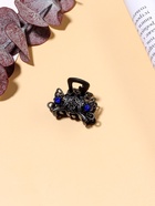 Крабик для волос «Чёрный с камешками», 2.5 см, чёрный - Фото 3