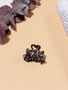 Крабик для волос «Серый блеск», 2.5 см, серебристый - Фото 3