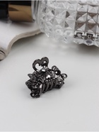 Крабик для волос «Серый блеск», 2.5 см, серебристый - Фото 5