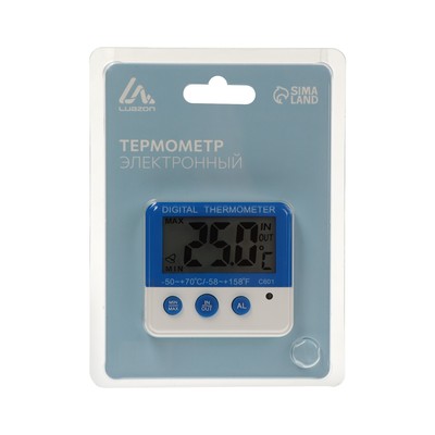 Термометр Luazon LTR-13, электронный, выносной датчик 90 см, белый