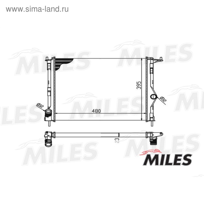Радиатор охлаждения двигателя MILES ACRM004 - Фото 1
