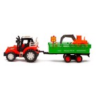 Трактор инерционный «Фермер», с прицепом, цвета МИКС - фото 8351420