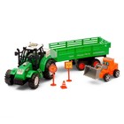 Трактор инерционный с прицепом, цвета МИКС - Фото 6