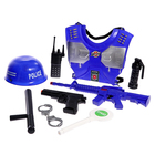 Детский игровой набор полицейского «Защитник», 9 предметов: каска, бронежилет, наручники, граната, пистолет, автомат, 2 жезла - Фото 6