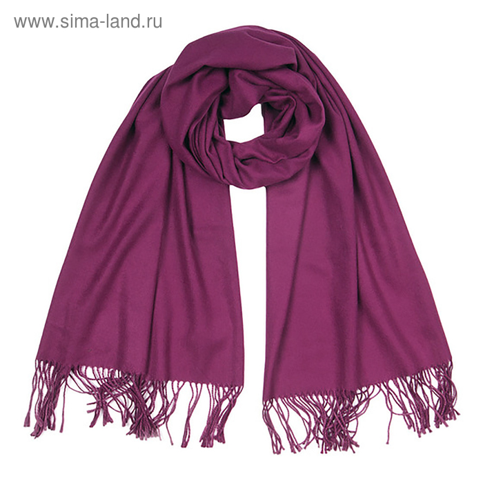 Палантин текстильный, размер 65х175, цвет фиолетовый PS1661_3 - Фото 1