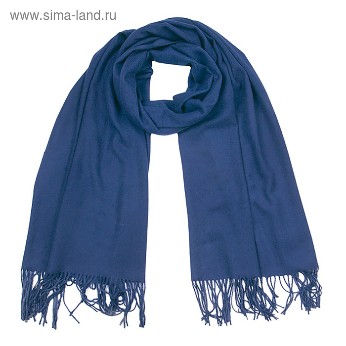 Палантин текстильный, размер 65х175, цвет синий PS1661_7 - Фото 1