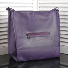 Сумка женская на молнии, 1 отдел с перегородкой, наружный карман, цвет фиолетовый - Фото 2