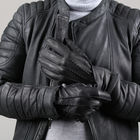 Перчатки мужские, размер 11,5, длина 25 см, подклад шерсть, цвет чёрный - Фото 1