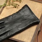 Перчатки мужские, размер 10.5, строчка-волна, подклад флис, цвет чёрный - Фото 2