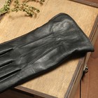 Перчатки мужские, размер 12.5, полоски, подклад флис, цвет чёрный - Фото 2