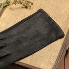 Перчатки мужские, размер 10.5, гладкие, подклад флис, цвет чёрный - Фото 2
