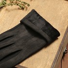 Перчатки мужские, размер 10.5, гладкие, подклад флис, цвет чёрный - Фото 3
