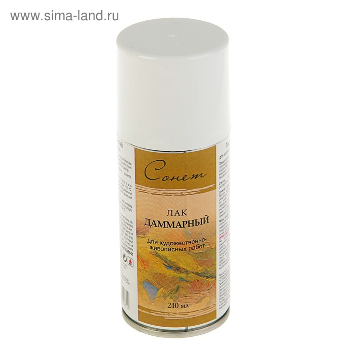 Лак для масла даммарный (аэрозоль) ЗХК "Сонет", 210 мл - Фото 1