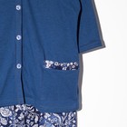 Комплект женский (халат, майка, брюки) ПК-36 цвет синий, р-р 48 - Фото 4
