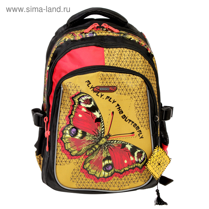 Рюкзак школьный эргономичная спинка для девочки Steiner 2-STEF1 41*30*18 «Бабочка» 2-STEF1 - Фото 1