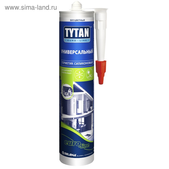 Герметик Tytan Euro-Line, силиконовый, универсальный, бесцветный, 280 мл - Фото 1