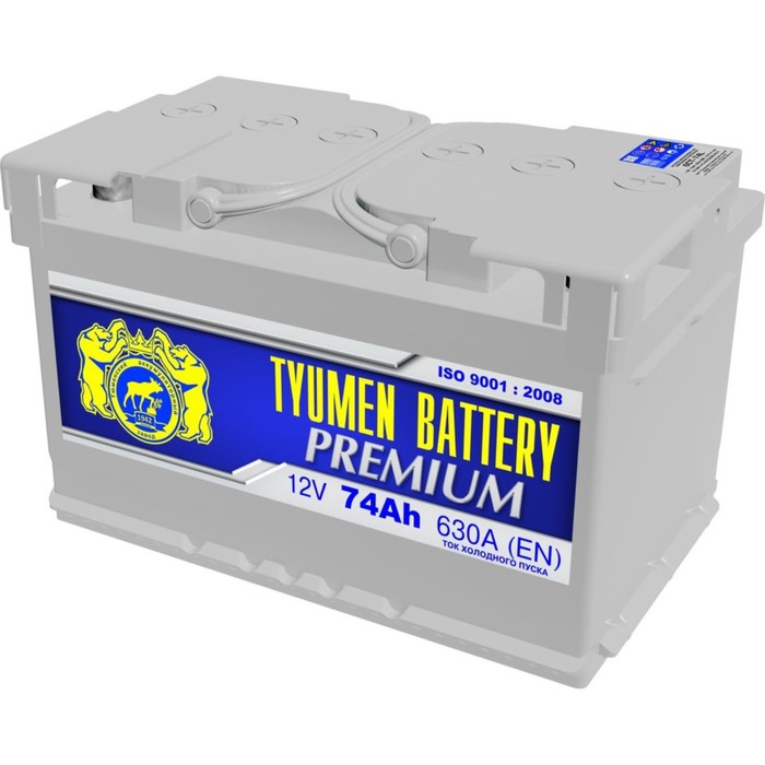 Автомобильный аккумулятор TYUMEN BATTERY 74 А/ч 6СТ-74LA Premium, обратная полярность - Фото 1