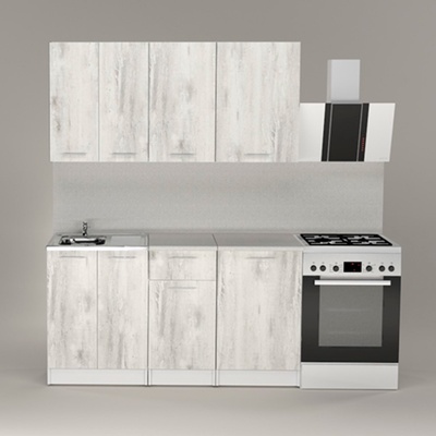 Кухонный гарнитур «Алина нормал», 1500×1570 мм, цвет белый/пайн белый