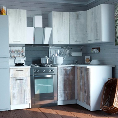 Кухонный гарнитур «Инна прайм», 1200×1400 мм, цвет пайн белый/пайн экзотик