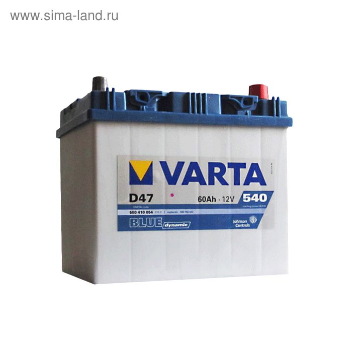 Аккумуляторная батарея Varta 60 Ач Blue Dynamic 560 411 054, прямая полярность - Фото 1