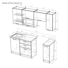 Кухонный гарнитур «Светлана ультра», 2000×1570 мм, цвет ясень шимо светлый/венге - Фото 3