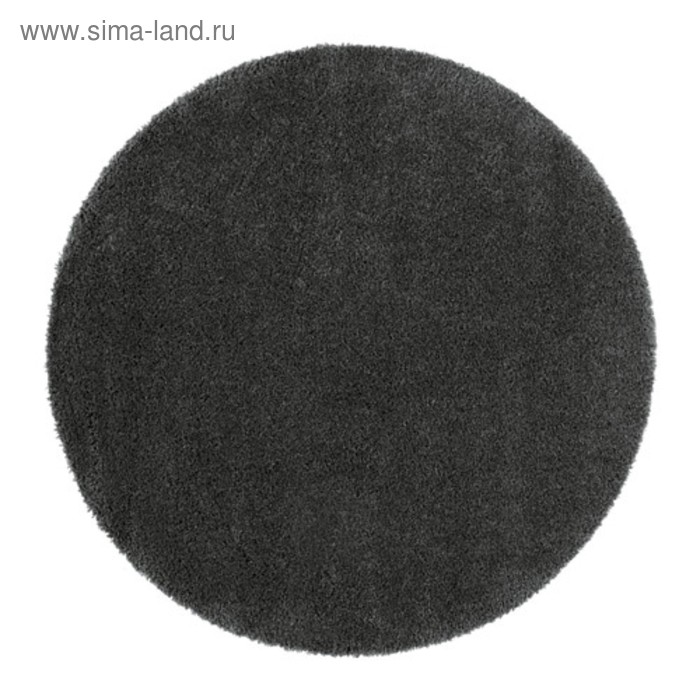 Ковёр круглый ОДУМ, размер 130х130 см, цвет тёмно-серый - Фото 1