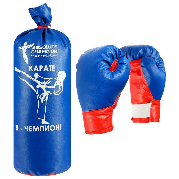 Набор боксёрский детский «Классик стандарт» №2: перчатки, груша, цвета МИКС - фото 1884808719