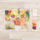 Набор для вышивки бисером на натуральном художественном холсте "Мишки-ангелочки" - Фото 2