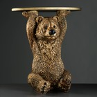Фигура "Медведь с полкой" большой бронза 64см - Фото 1