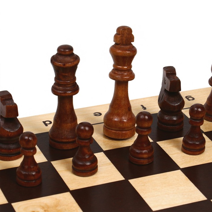Шахматы деревянные гроссмейстерские, турнирные 43 х 43 см, король h-9 см, пешка h-3.5 см - фото 1886266048