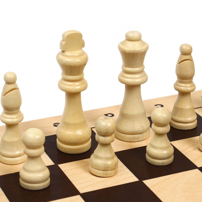 Шахматы деревянные гроссмейстерские, турнирные 43 х 43 см, король h-9 см, пешка h-3.5 см - фото 1886266047