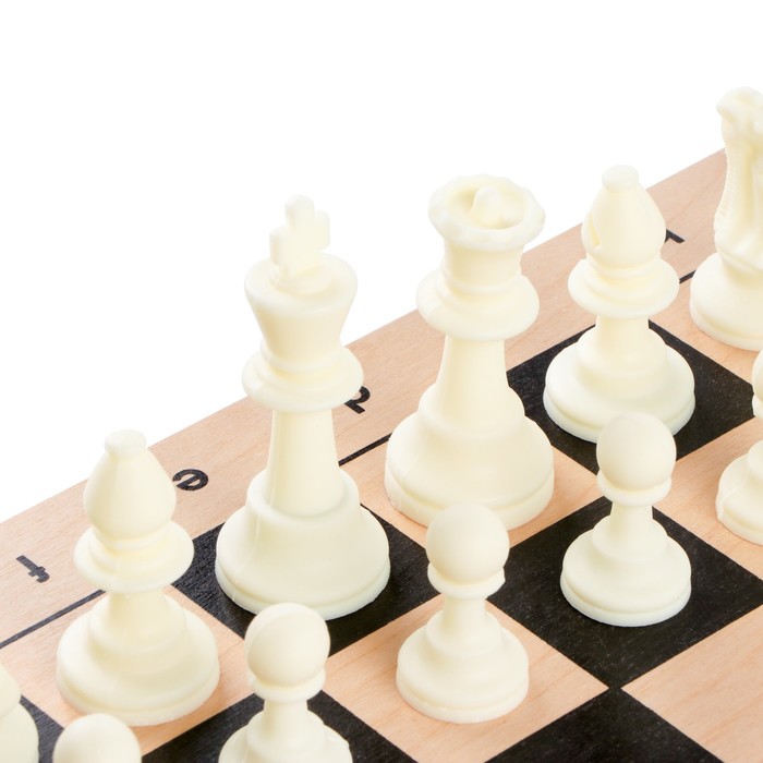 Шахматы турнирные 43 х 43 см, фигуры пластик, король h-9 см, пешка h-4.1 см - фото 1906883949