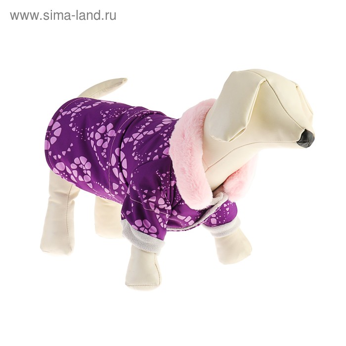 Куртка для собак, цветы, XS ( дс 18-20 см, ош 22-24 см, ог 29-30 см) - Фото 1
