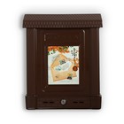 Ящик почтовый, пластиковый, «Декор», с замком, коричневый - фото 9804186
