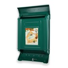 Ящик почтовый, пластиковый, «Декор», с замком, зелёный - Фото 4
