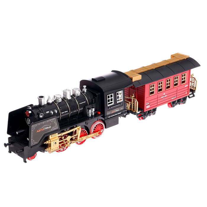 Железная дорога «Классика», свет и звук, с дымом, работает от батареек - фото 1899560978