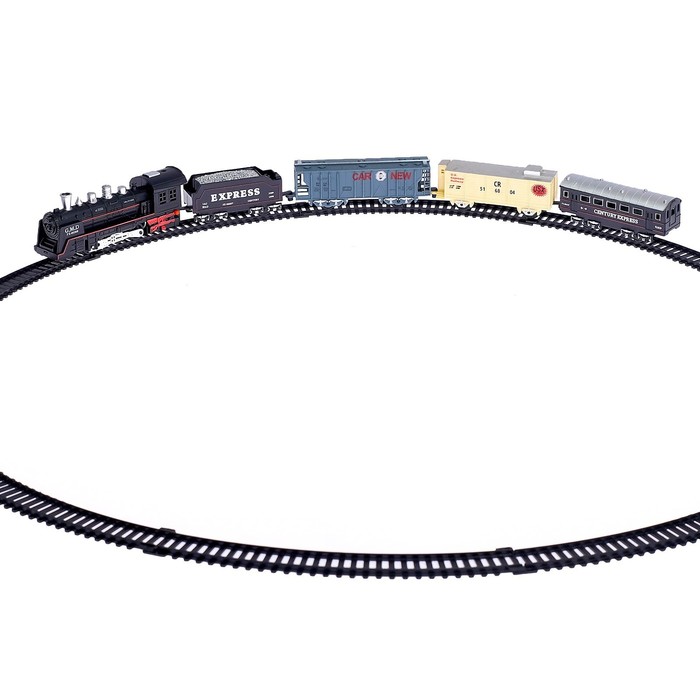 Железная дорога «Грузовой состав», свет и звук, работает от батареек - фото 1898085639