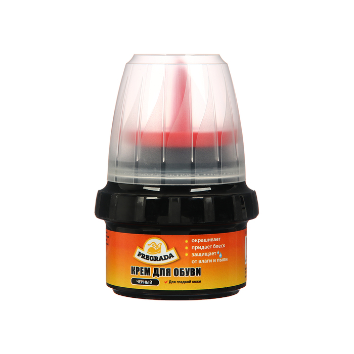 Крем для обуви Pregrada банка с губкой, черный, 50 мл - Фото 1