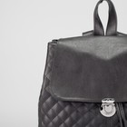 Рюкзак молодёжный, 1 отдел на шнурке, наружный карман, цвет чёрный - Фото 4