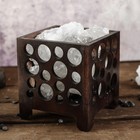 Соляной светильник "Корзина", круги, деревянный декор, 1,5 кг - Фото 2