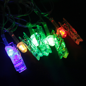 

УЦЕНКА НИТЬ, 5 м, с насад. “Прищепки”, Н.С. LED-20-220V, моргает, МУЛЬТИ