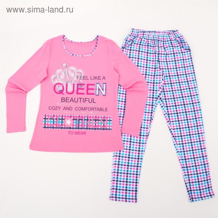 Комплект женский (джемпер, брюки) Б877-3878 цвет розовый, р-р 48 (L) - Фото 1