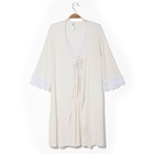 Комплект женский (сорочка, халат) Диадема цвет молочный, р-р 48 вискоза - Фото 3