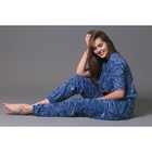 Комплект женский (джемпер, брюки) 1099 цвет синий, р-р 50 - Фото 3