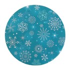 Набор круглых коробок 5в1 "Снежинки на голубом" 19 х 19 х 13 - 9 х 9 х 5 см - Фото 5