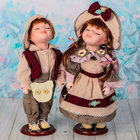 Кукла коллекционная парочка поцелуй набор 2 шт "Соломенные шляпки" 30 см - Фото 1