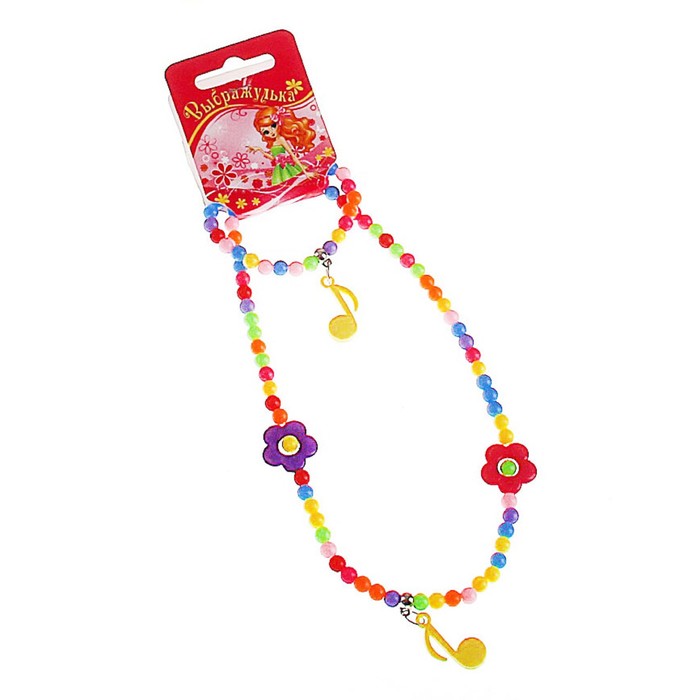 Набор детский "Выбражулька" 2 предмета: кулон, браслет, цветы музыкальные, цвет МИКС - Фото 1