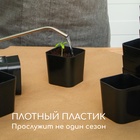 Горшок для рассады, 300 мл, 7.5×7.5×7.5 см, пластик, чёрный, Greengo - Фото 7